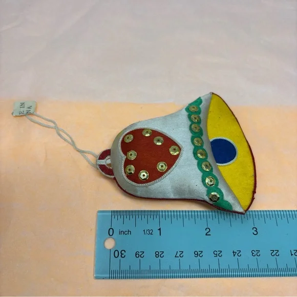 5 pc Vintage Mixed Christmas Ornament Lot - Candy, Bear, Bell - Picture 14 of 16